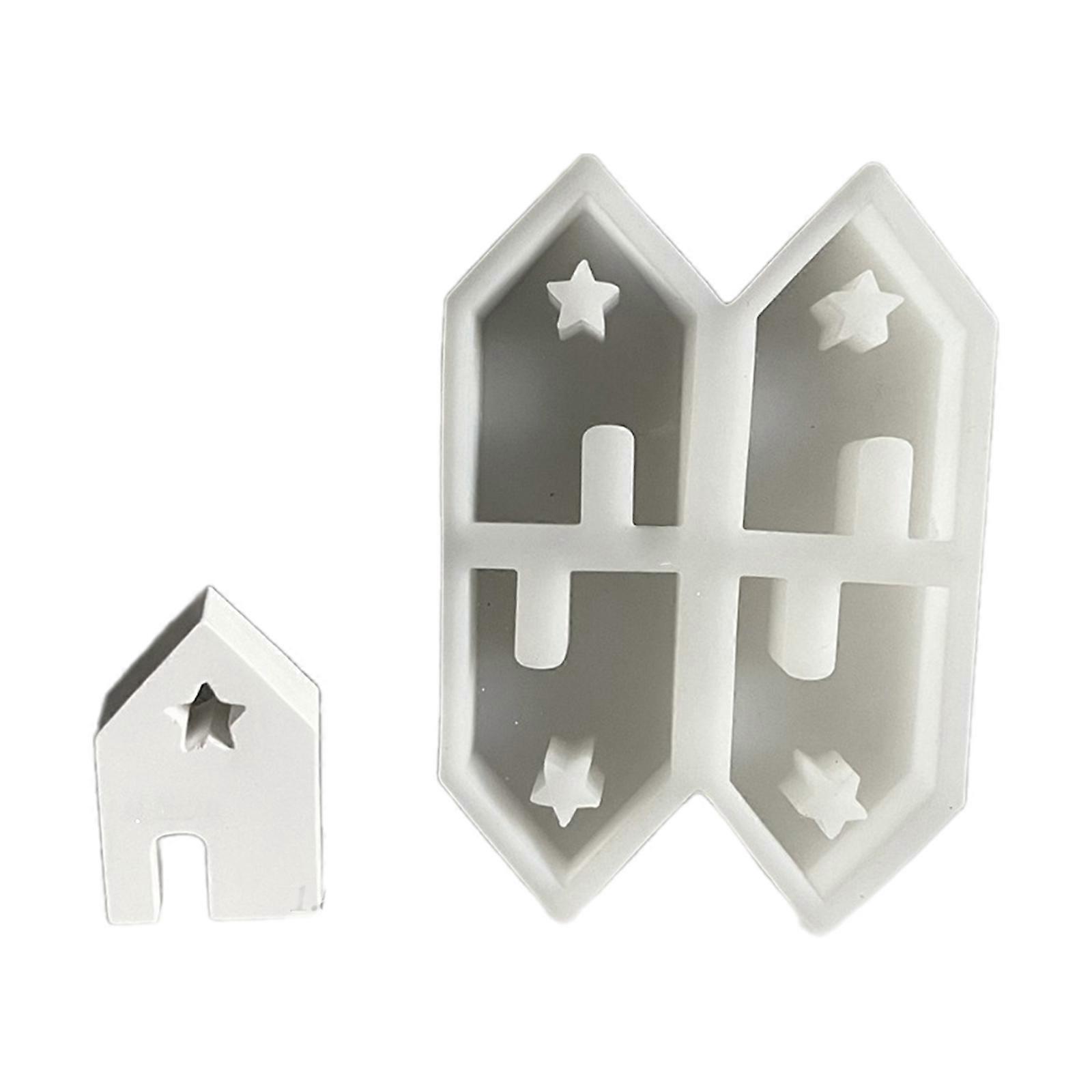 DIY Enthusiast's Star/Heart House Mold Reusable Silicone Mold for Unique House Fun DIY Craft Tool for Crafting Project