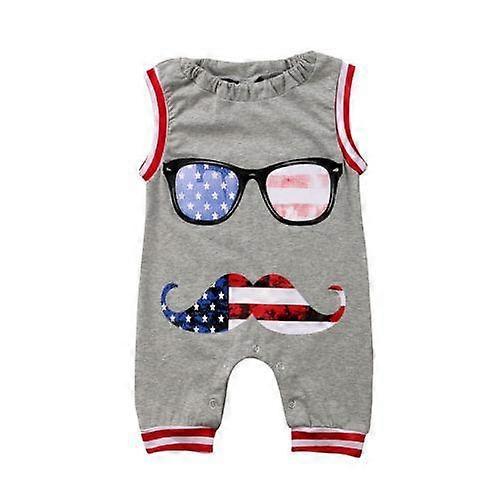 Baby Boy Cotton Beard Glasses Romper Jumpsuit Outfits