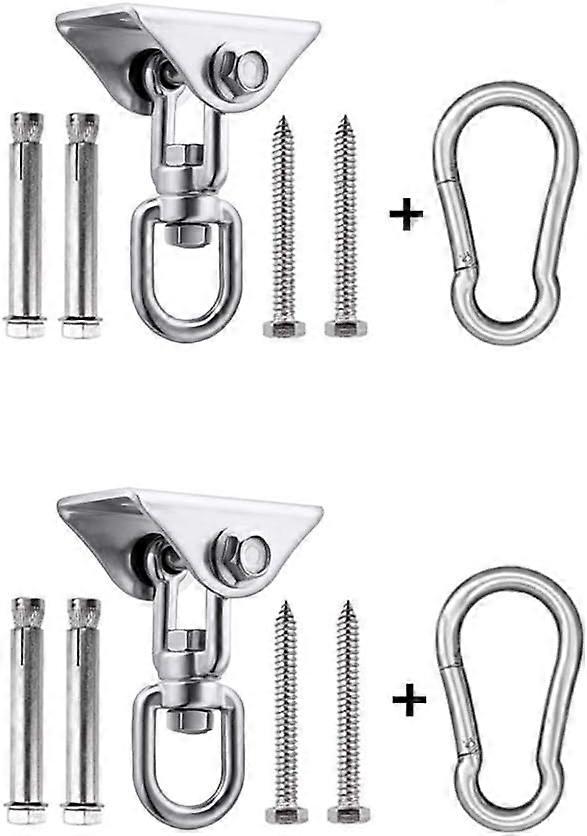 Set of 2 Heavy Duty Stainless Steel Swing Hooks, Concrete Hooks