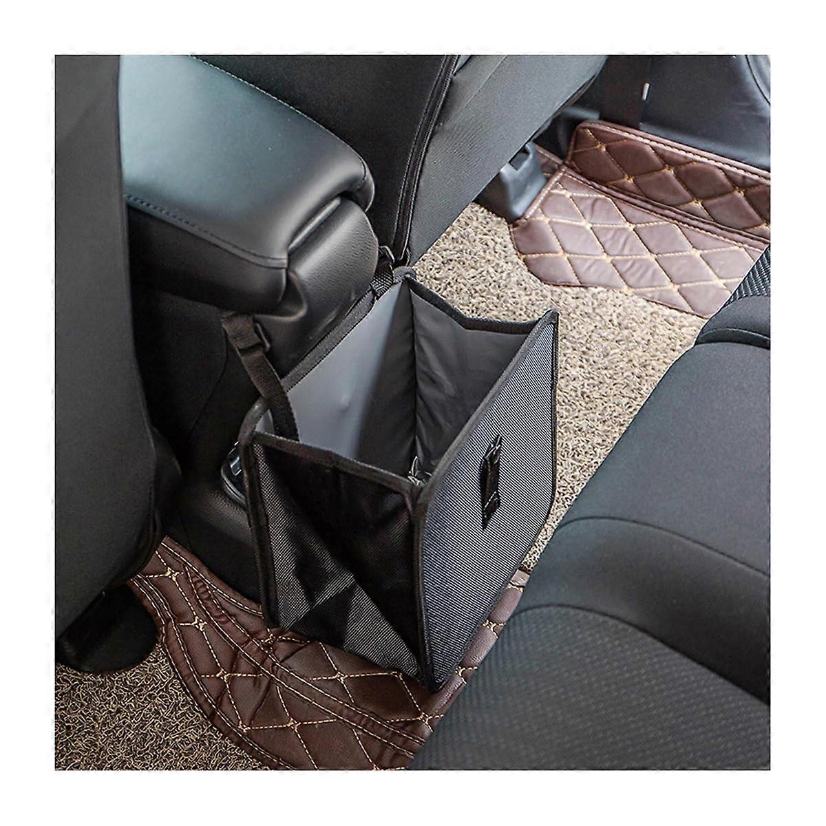 Foldable Car Trash Bin, 1.85 Gallon Oxford Cloth Garbage Organizer, Hanging Design for Easy Use in Vehicles