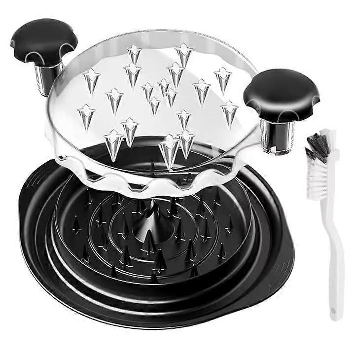 Cleaning Brush with Chicken Frieder Tool, Ergonomic Handle, Visible Grater for Chicken, Durable and Easy to Use