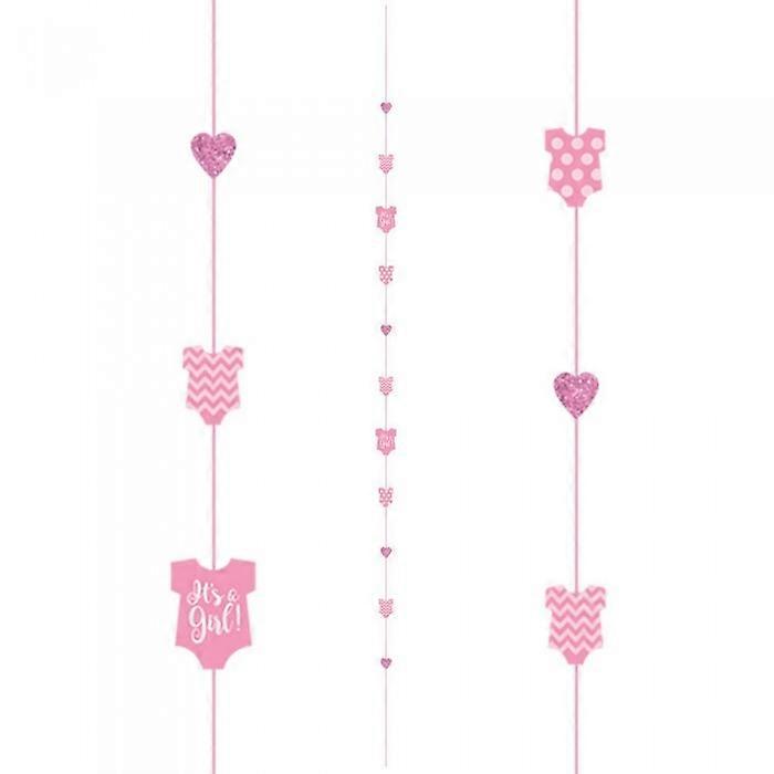 Amscan Its A Girl Paper Glitter Balloon Tail