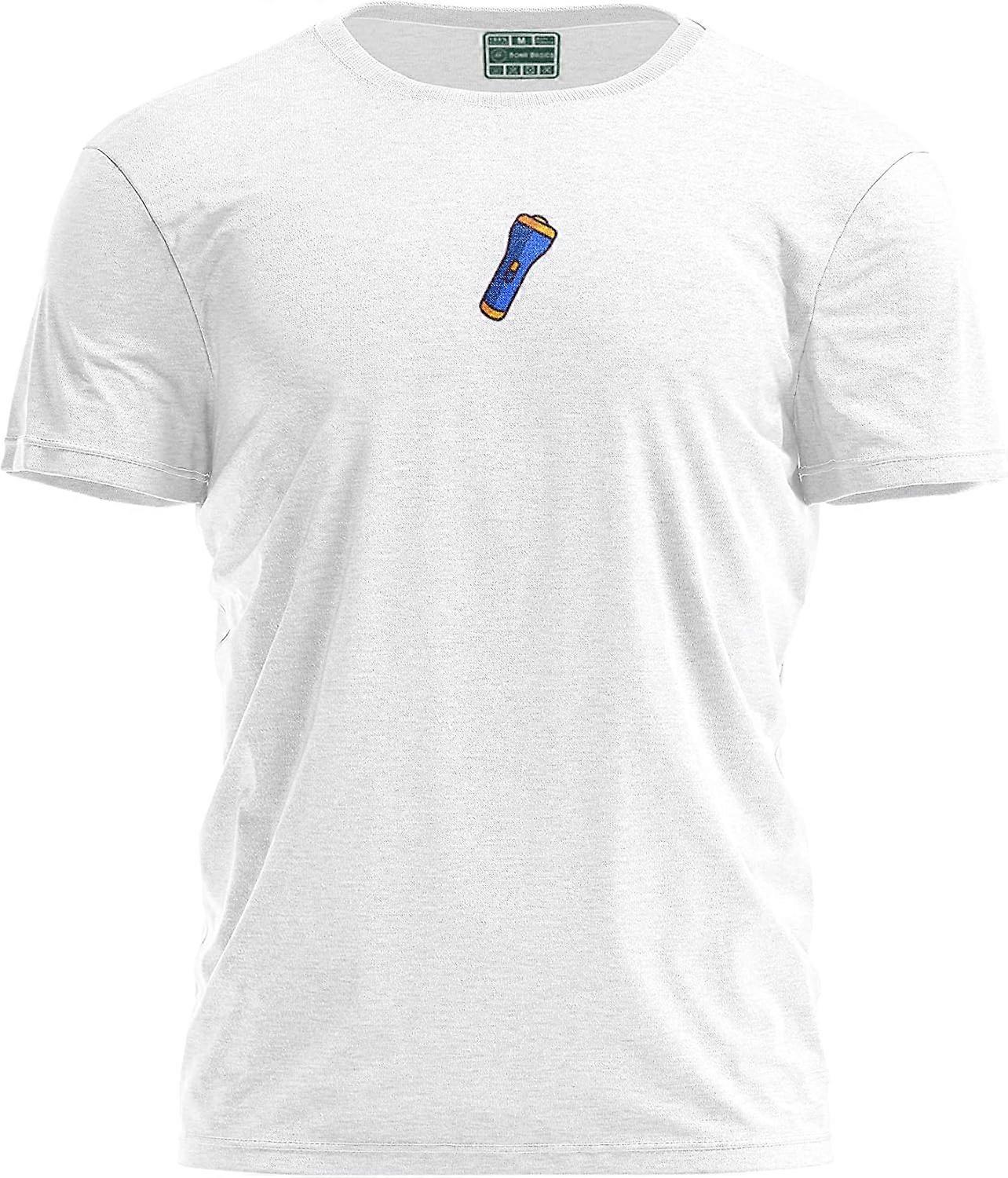 YC-High-Stitch Density Unisex White Crewneck Cotton T-Shirt: Sturdy, Pill-Resist,