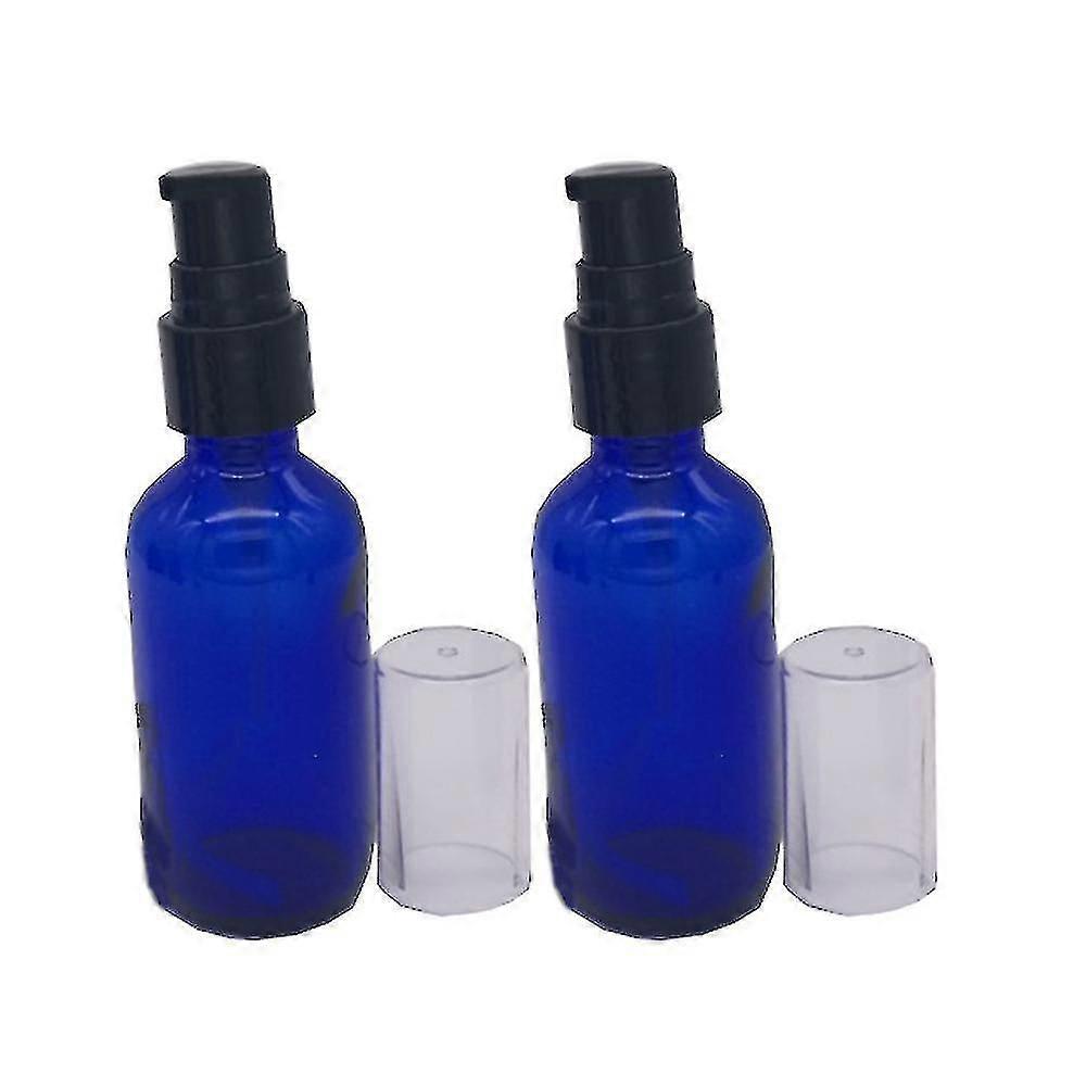 Empty Blue Glass Spray Mist