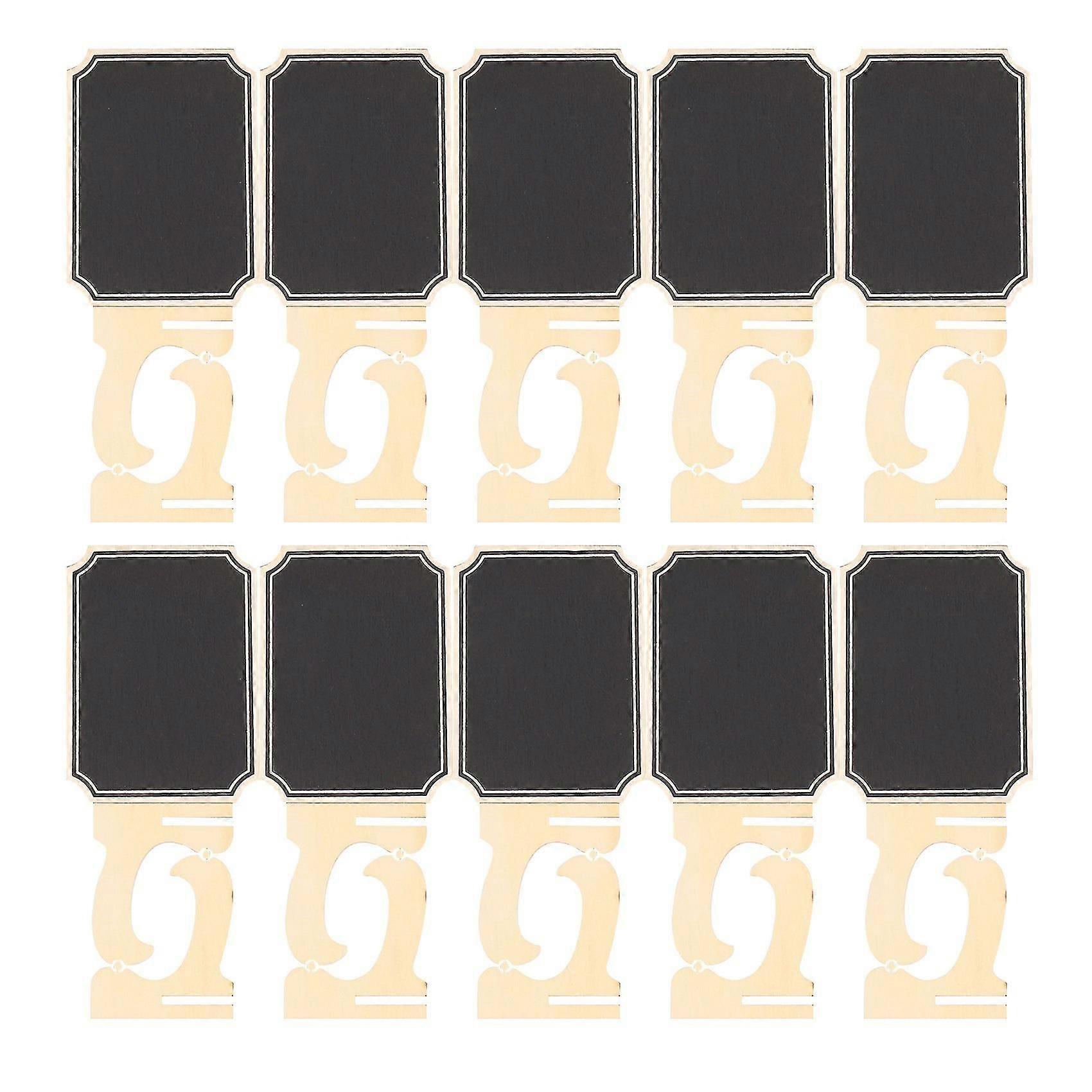 20 Pack Mini Chalkboards With Support Easels Stand,place Cards Small Rectangle Little Wood Blackboa