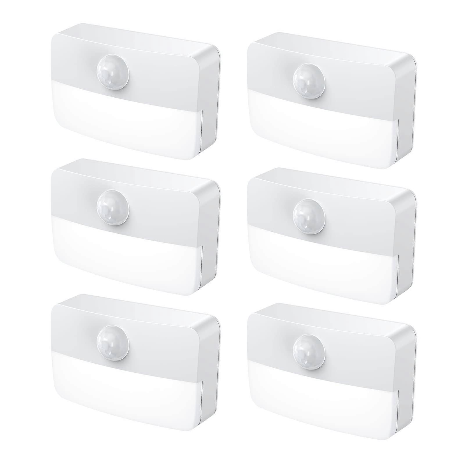 6 Pack Motion Sensor Night Light, StickOn Lights Indoor, Battery Powered Under Cabinet Lights