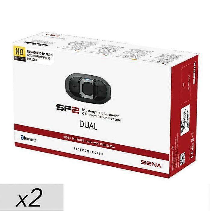 Intercom Bluetooth - SENA - SF2 HD DUO - 2 Kits - Battery life 13h - Range 800m