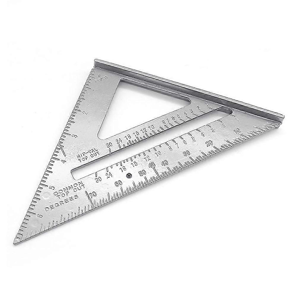 7inch Aluminum Alloy Triangle Angle Protractor Measuring Ruler Woodworking Tool