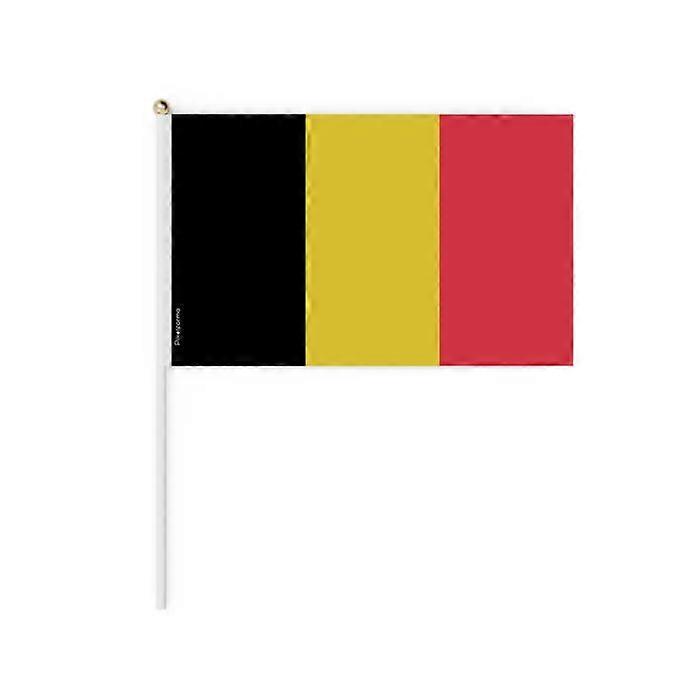 Mini Flag - Belgium - 14 x 21 cm - Pack of 50 - Polyester - Light - Double-Sided