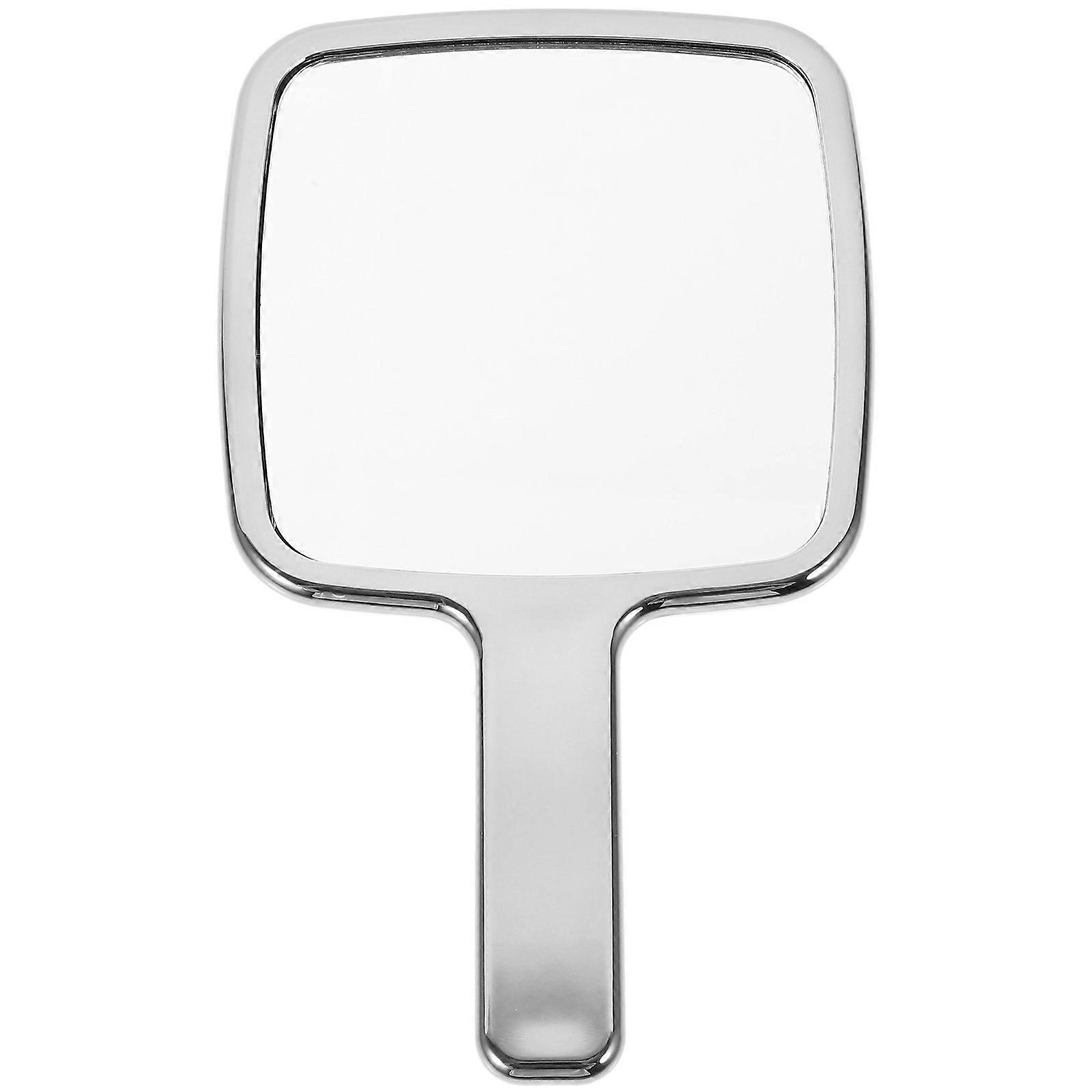 Electroplated Wave Pattern Handheld Makeup Mirror for Compact Portable Vanity with Handle, Assorted Colors
