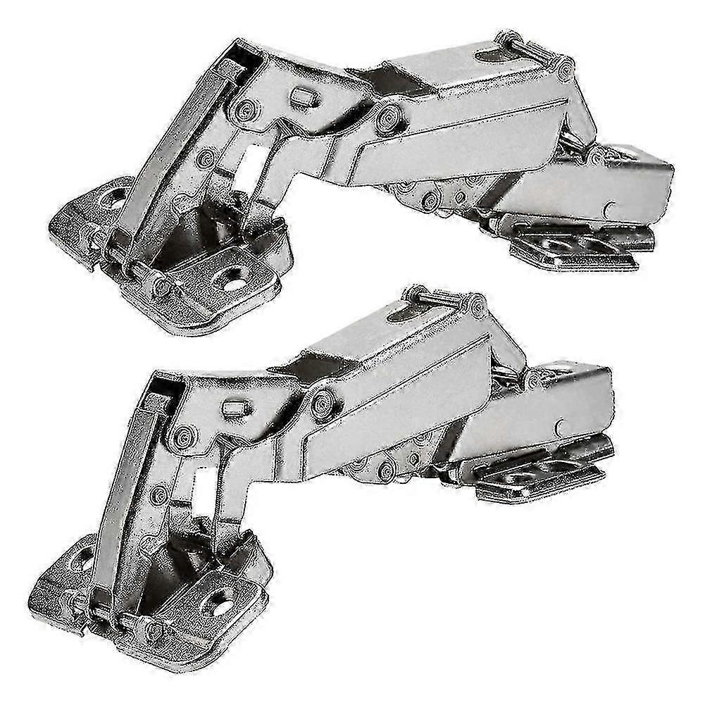 2pcs 175 Degree Hinges Frameless Cabinet Doors Hinges Concealed Hydraulically Adjustable Mounting