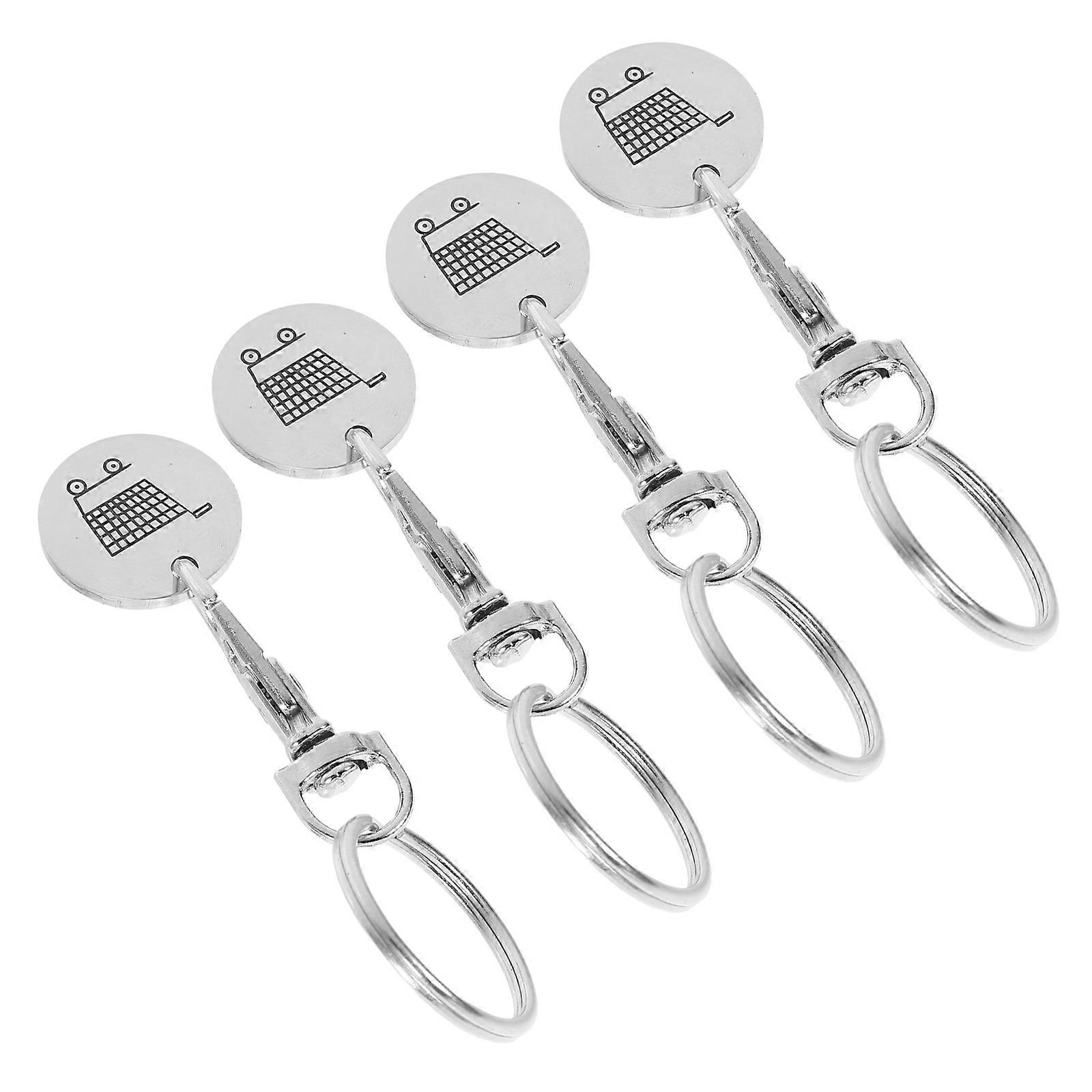 It sounds like you're referring to a product description for **stainless steel shopping cart tokens** — commonly used as a convenient alternative to