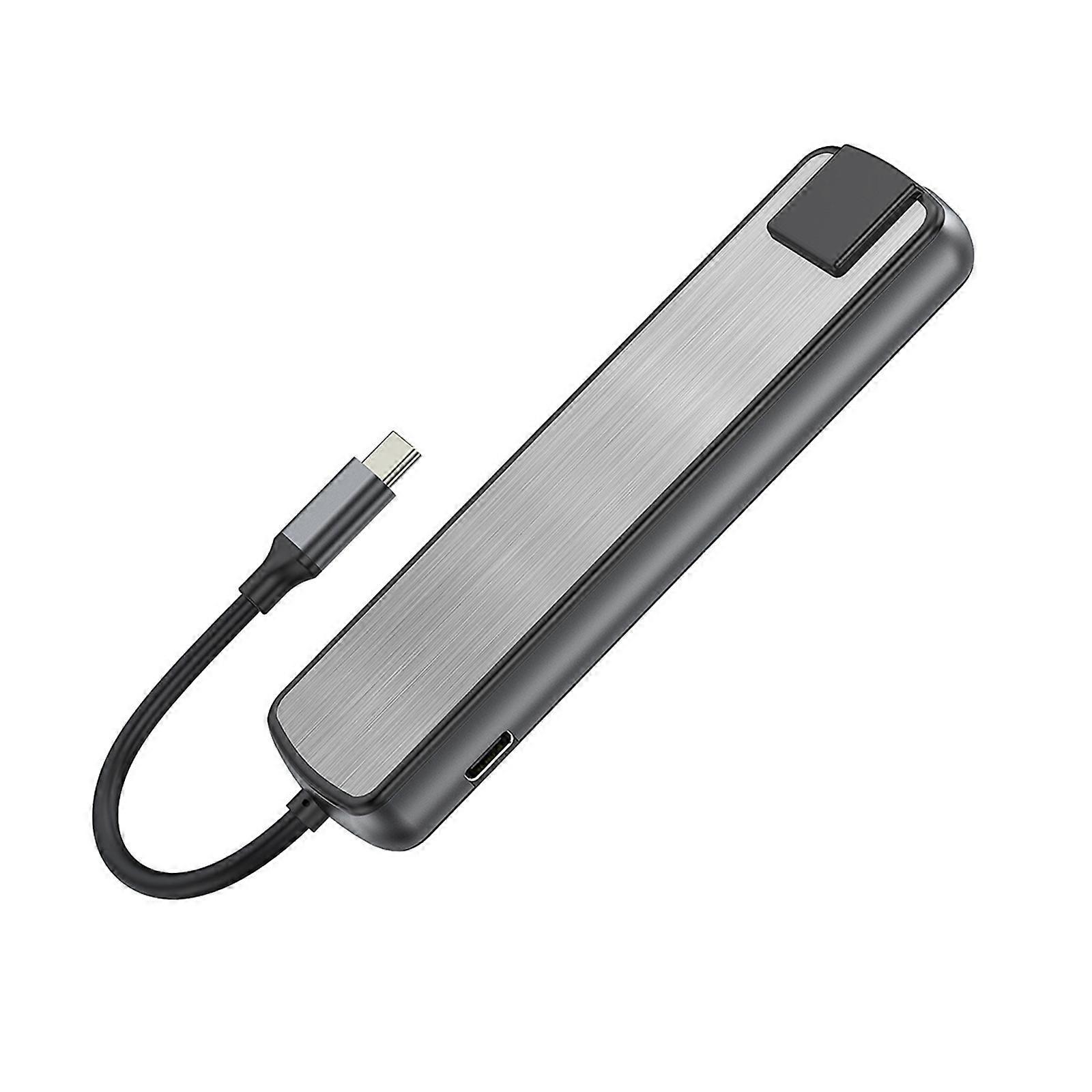 USB C Docking Station USB C Hub Laptop Multiport Adapter Dock Dongle USB C to USB3.0 PD60W Gigabits Ethernet Port