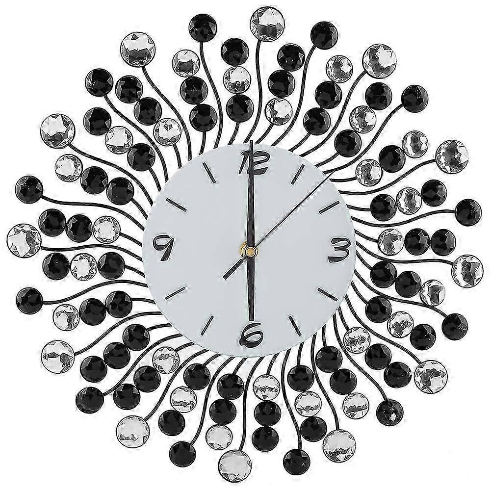 Bling Diamond Wall Clock - Silent Quartz Decorative Clock (No Battery)