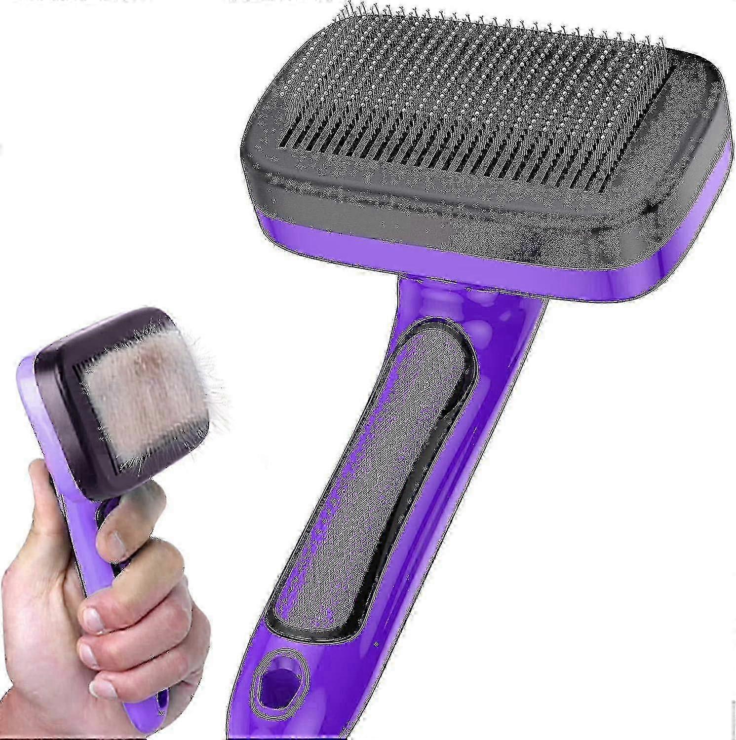 2025 Pet Self Cleaning Slicker Brush For Shedding & Grooming Long Short Haired Dogs, Cats Retractable Brush For Large And Small Gently Removes Loose U