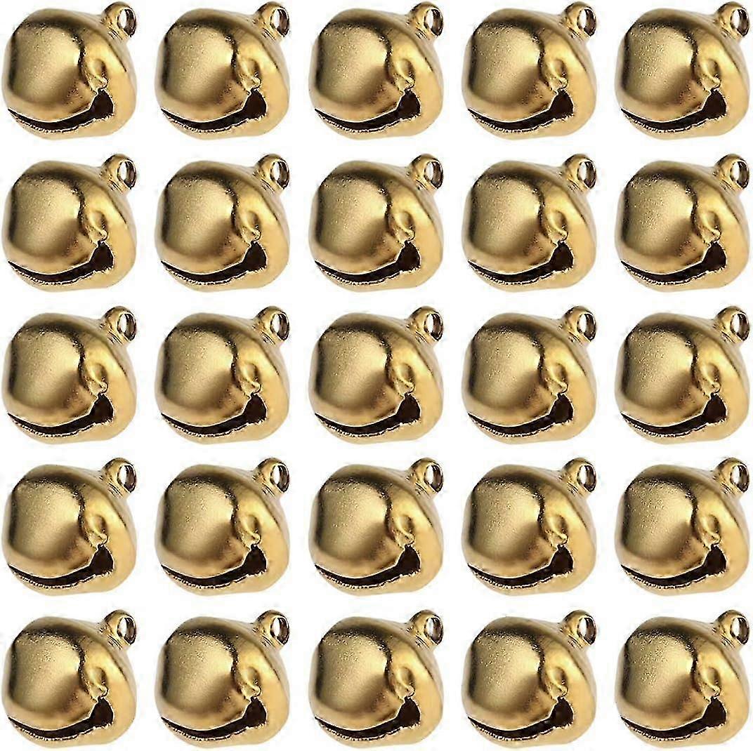 100PCSクリスマスツリーの装飾とDIYクラフトのためのゴールデンジングルベル