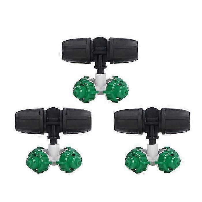 Zerone Atomizing Spray Nozzle 10 Sets of Misting Nozzle Plastic Cross Sprayer Accessories