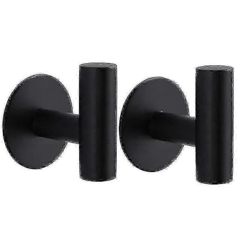 2pcs Stainless Steel Self-Adhesive Wall Mount Towel Hooks