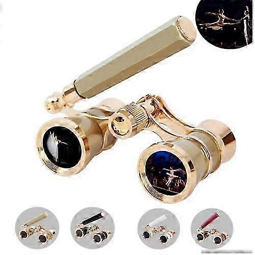 Vintage 3X Opera Binoculars - Crystal Clear Optics, Black