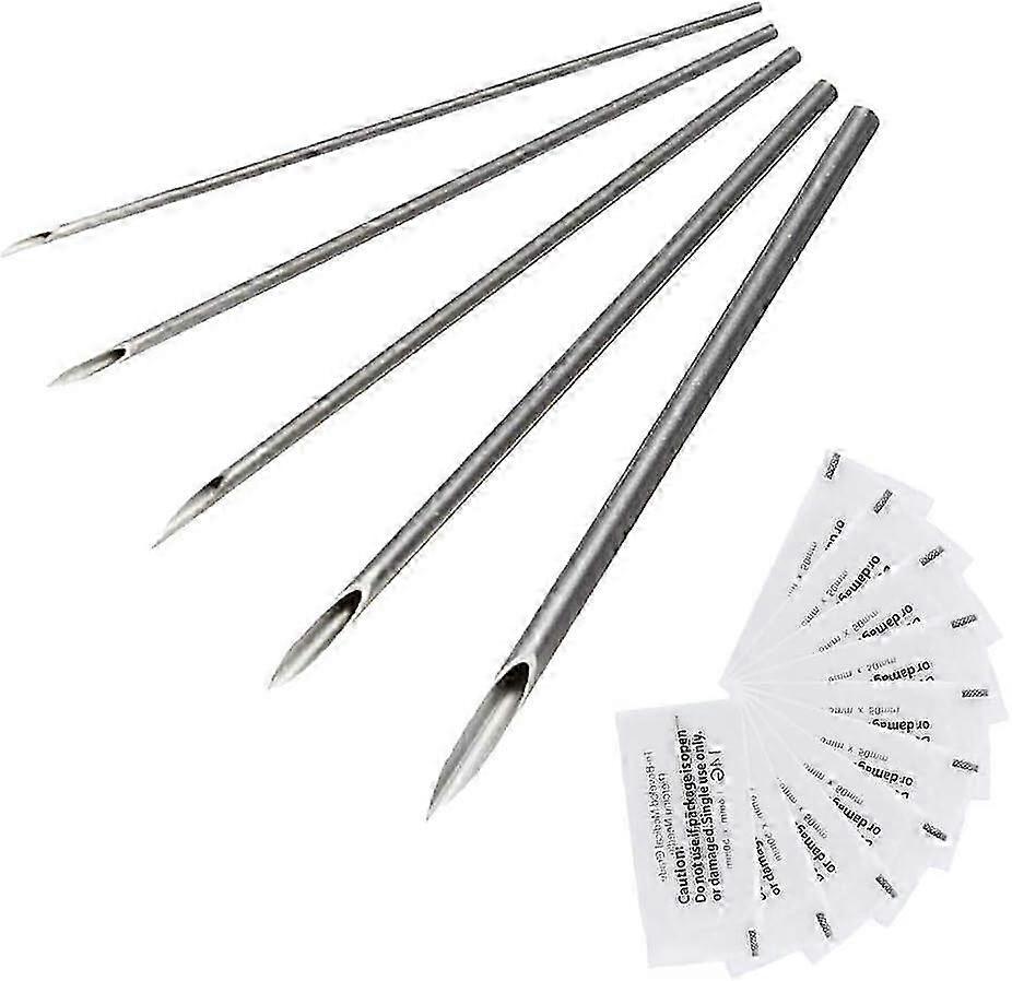 50PCS Sterile Nose Piercing Needles - Mixed Sizes 12g-20g for Piercing Kit (2024)