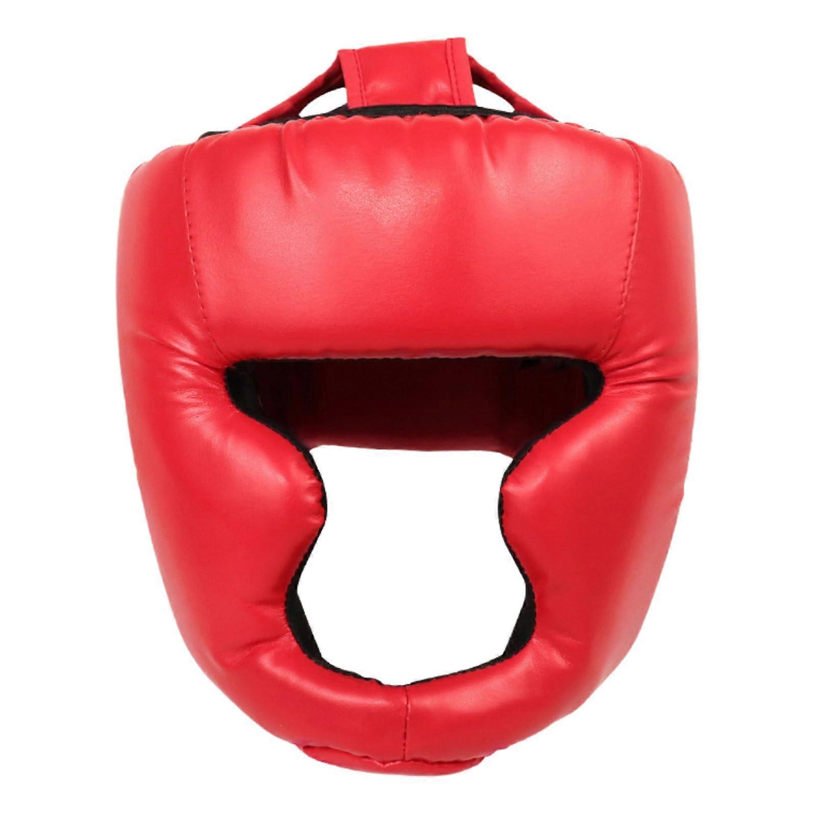 Muay Thai full face protection, adjustable, martial arts red L