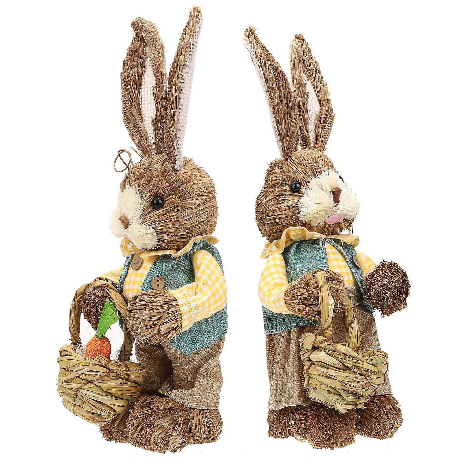 Desk Bunny Decoration, Charming Rabbit Statue for Happy Ambience