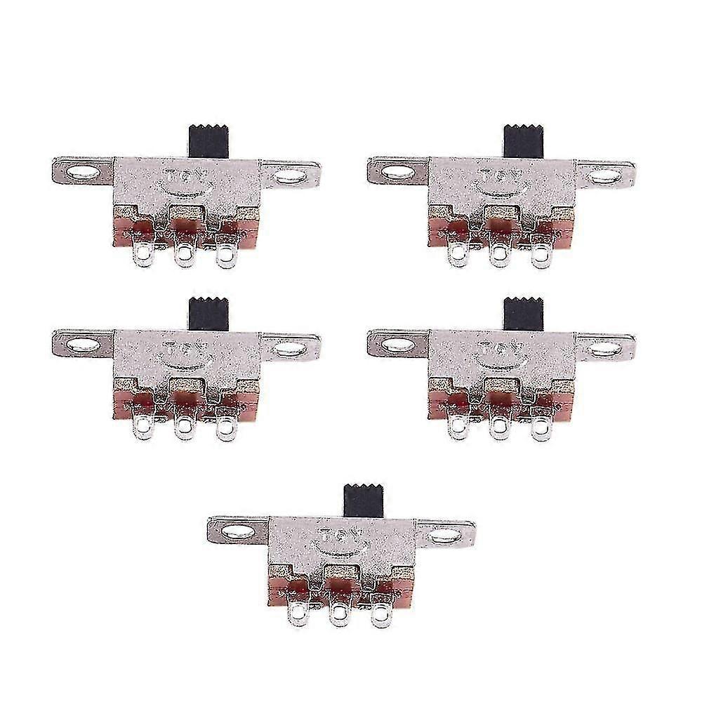 5 Pcs X On-Off 2 Position Spdt 1p2t Panel Mini Slide Switch Solder Lug Ss12f15g3
