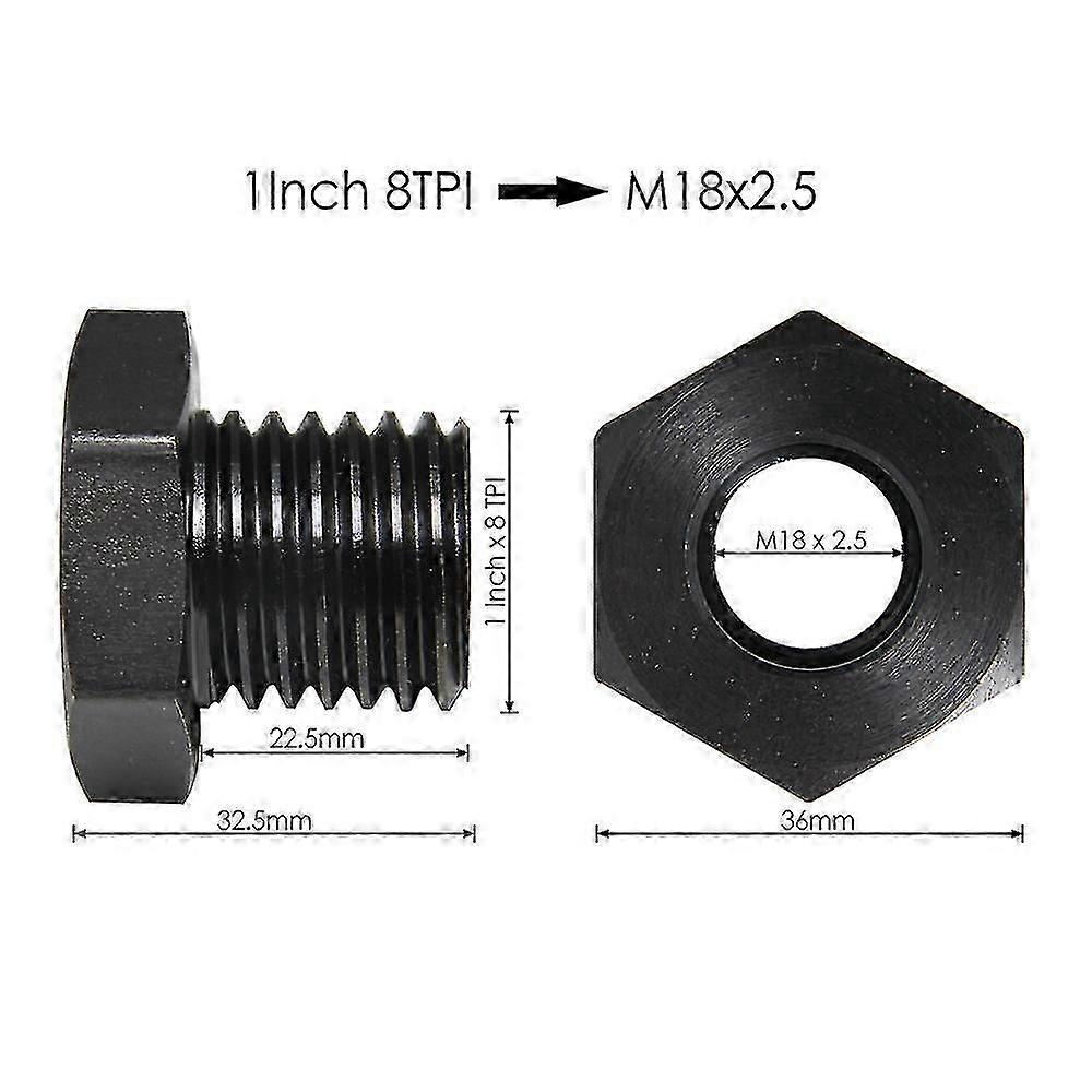 Lathe Spindle Adapter 1" X8TPI Thread M33 X35mm M18-25mm Chuck Insert for Woodturning Tool Accessories