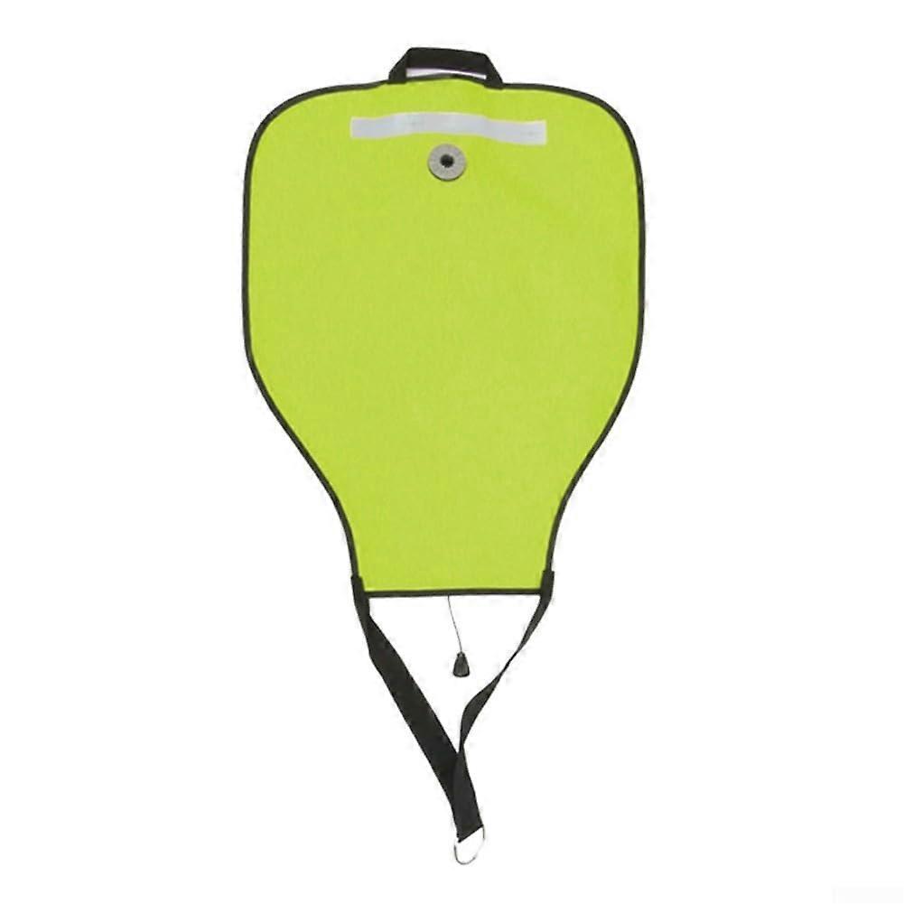 Easy Open Bottom Deflation Dive Buoy, 50 lb Buoyancy for All Divers, Yellow, Lightweight and Durable Design