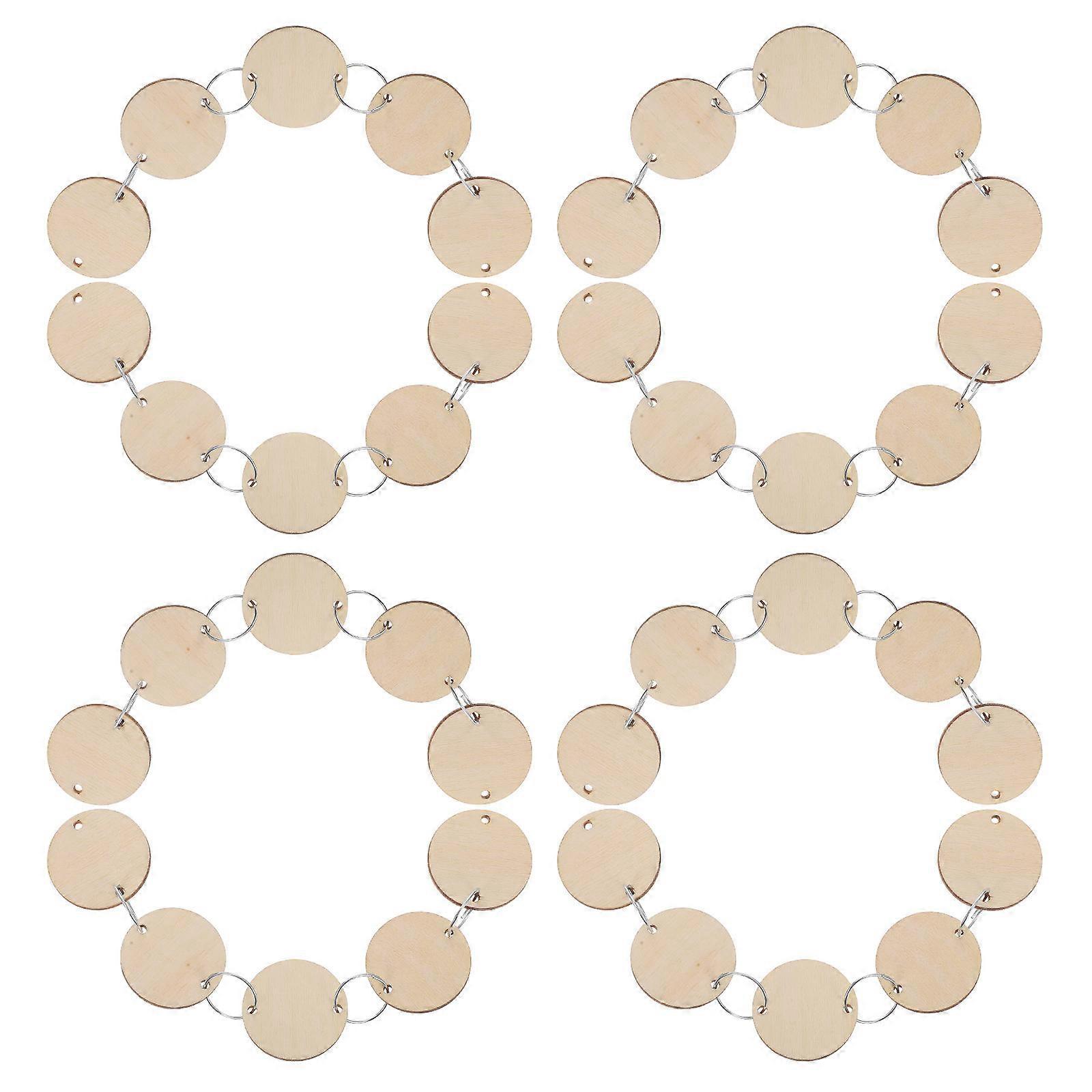 Ευέλικτες ξύλινες ετικέτες για εργασίες DIY, συνδυασμένες με δαχτυλίδια για έργα