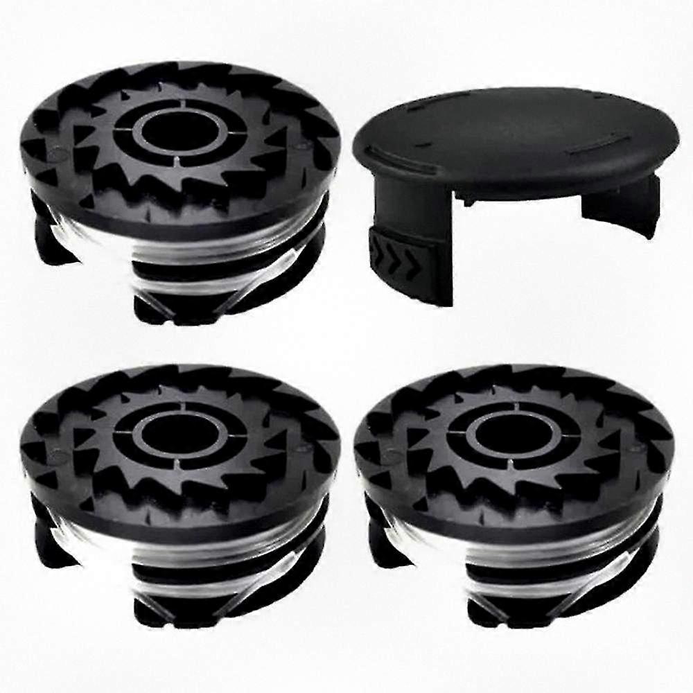 Replacement 3 Spool and Spool Cap for Parkside PRTA 20-Li A1-IAN 311046 Lawn Mower - Compatible with TLP-01 and TLP-01-1