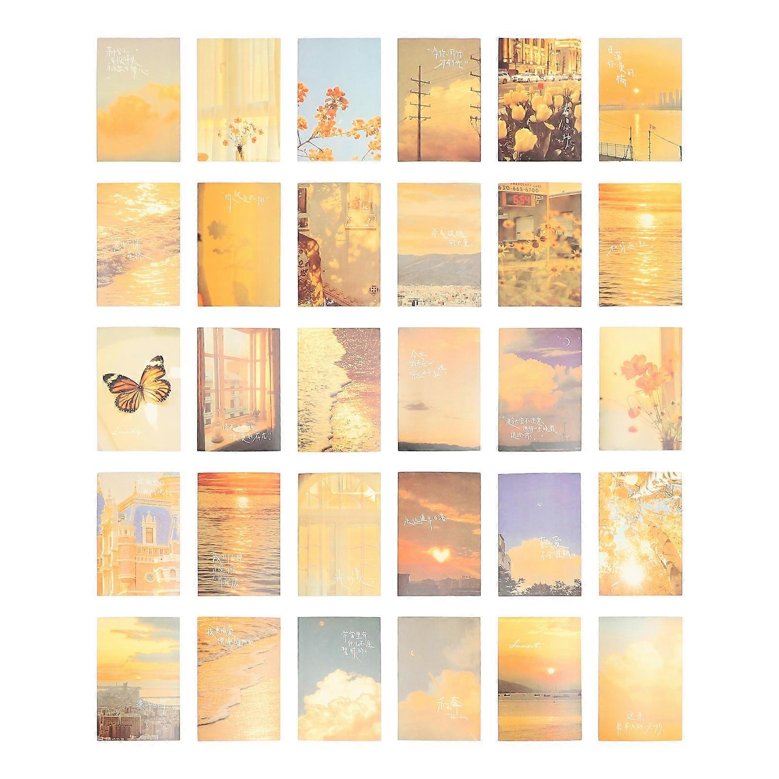 Photo Album Paper Wall Background Decorative Style Assorted Color 14.2X9.3cm Message Paper 30Pcs