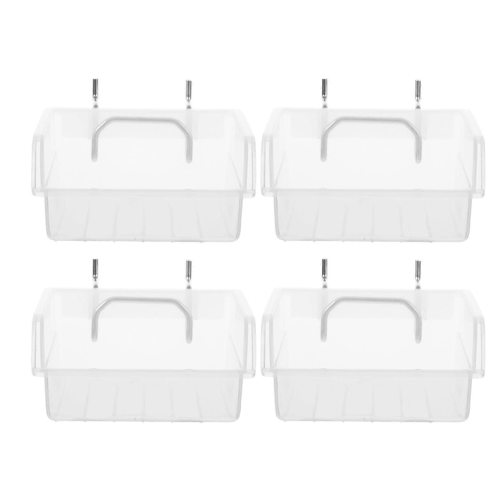 Garage Storage Bins Peg Board Storage Bin Screw Storage Plastic 100*100*50mm Square Hole Pegboard Compatible 4Pcs
