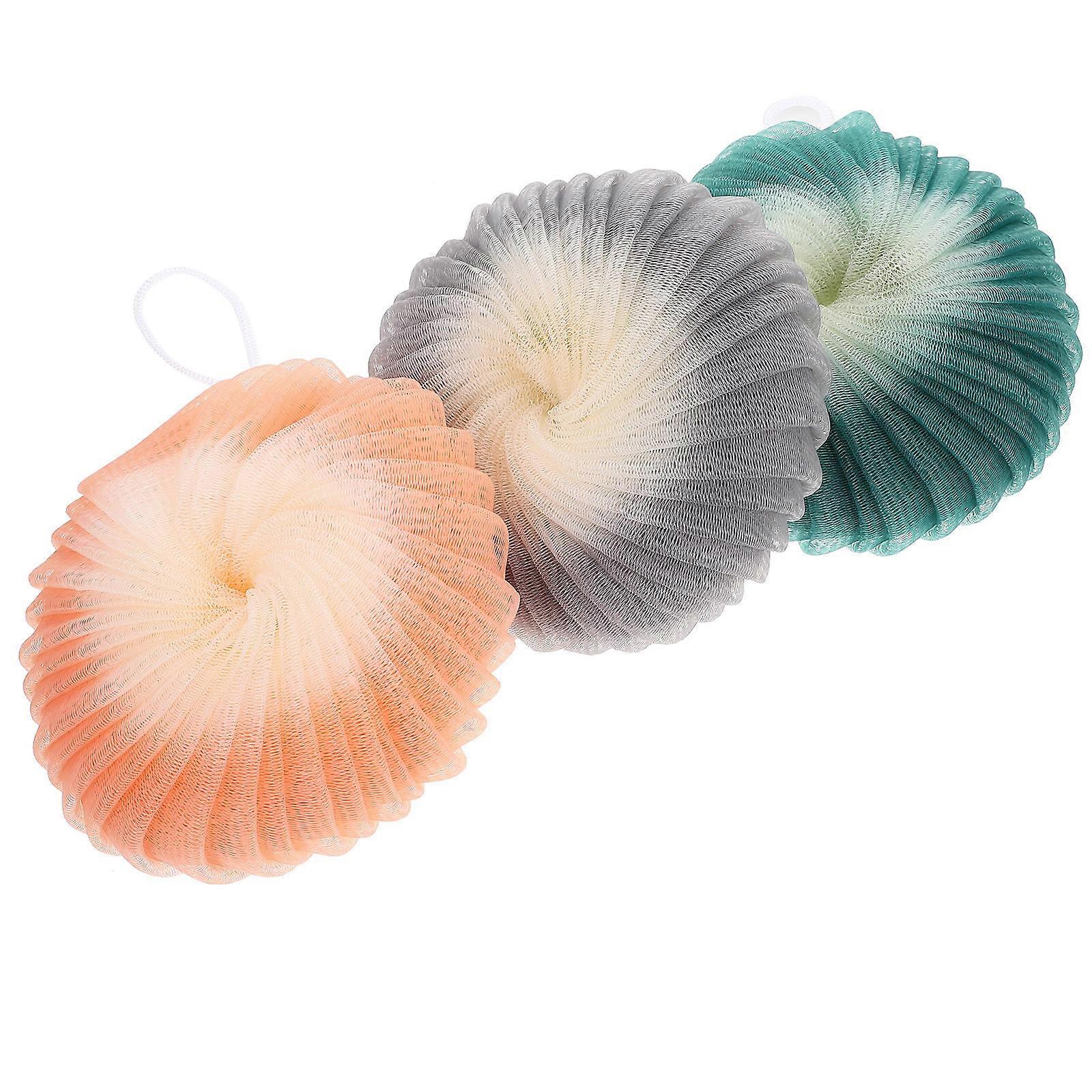 Exfoliating Bath Ball Bathing Accessories Supple Bath Ball For Shower PE Material 3Pack