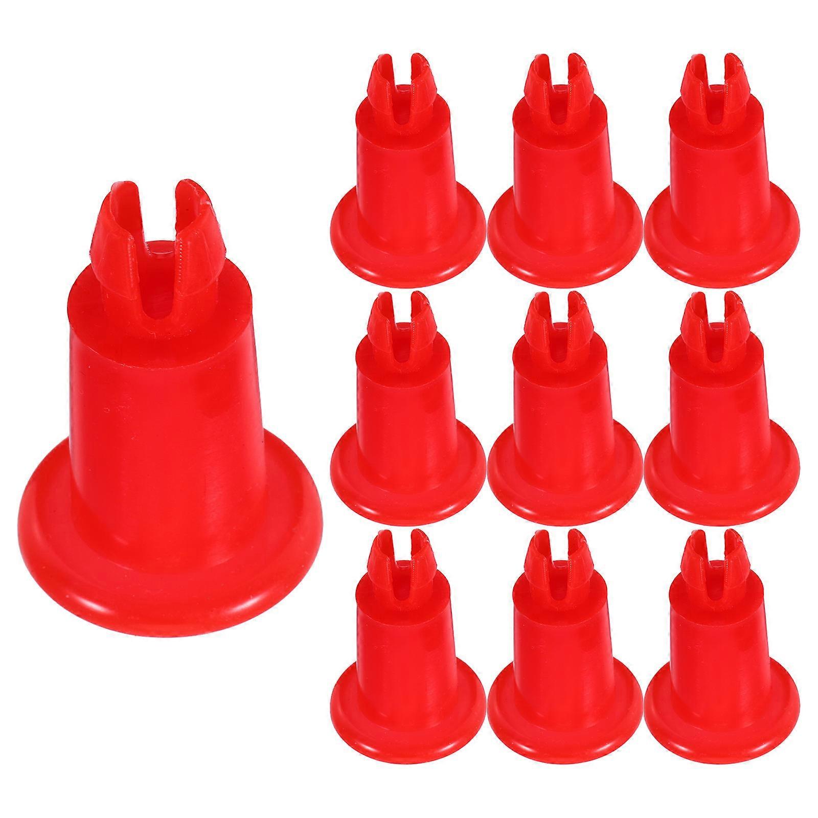 Plastic Foot Stand for Electronic Weighing with Red 10Pcs for Home Use Durable Efficiency