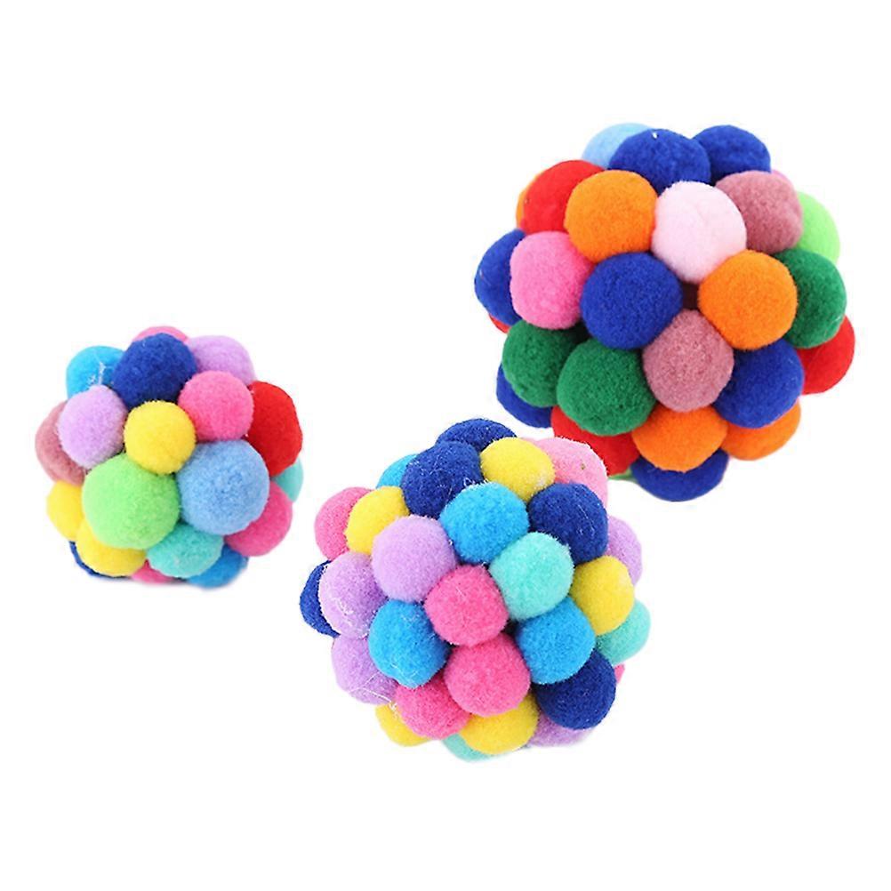 Teasing Cat Ball Small Cat Toy Random Color Bell Balls for Entertainment Training Sessions 1Set