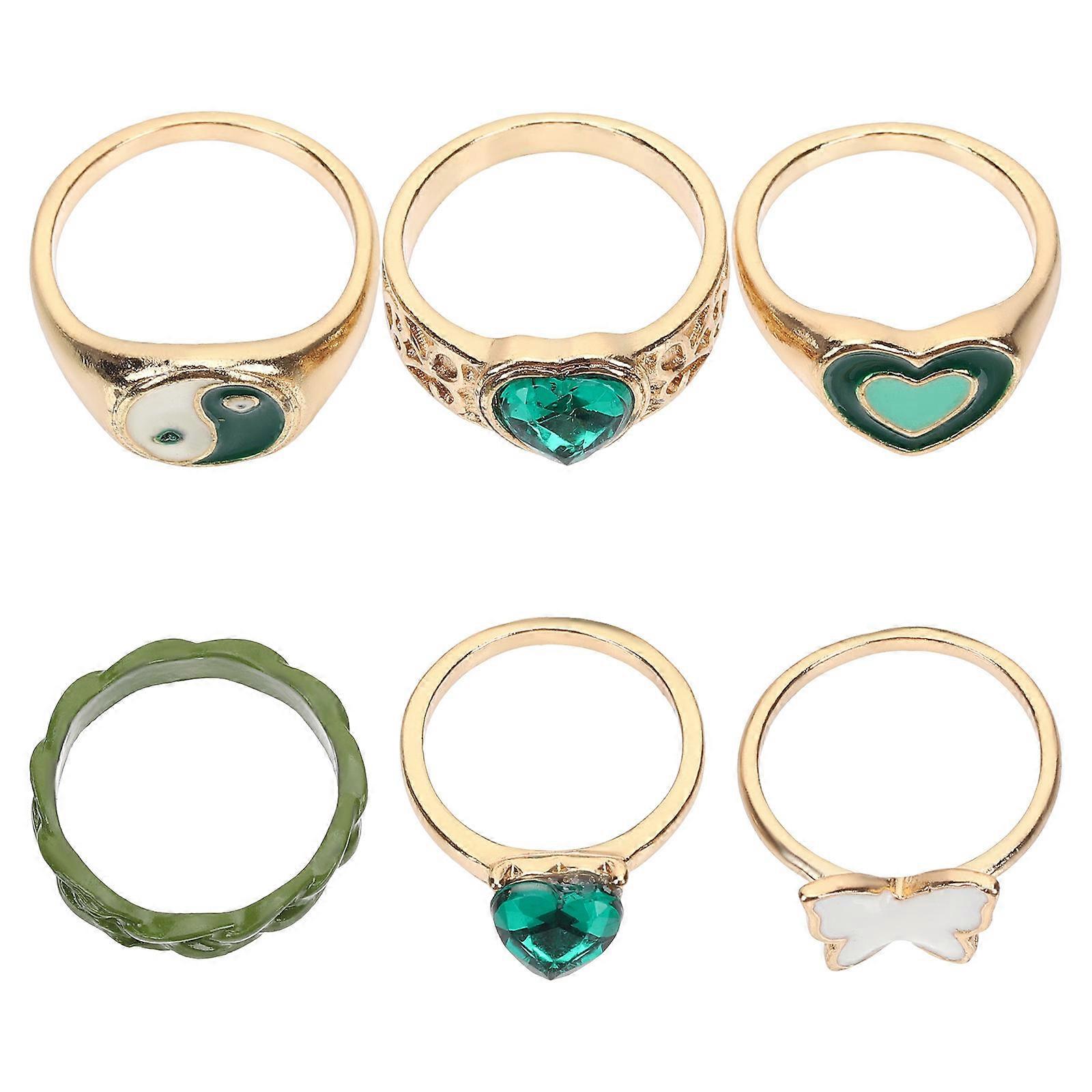 6pcs Hollow Finger Rings Set for Women – Chic Knuckle Jewelry with Comfortable Fit and Durable, Fashionable Design