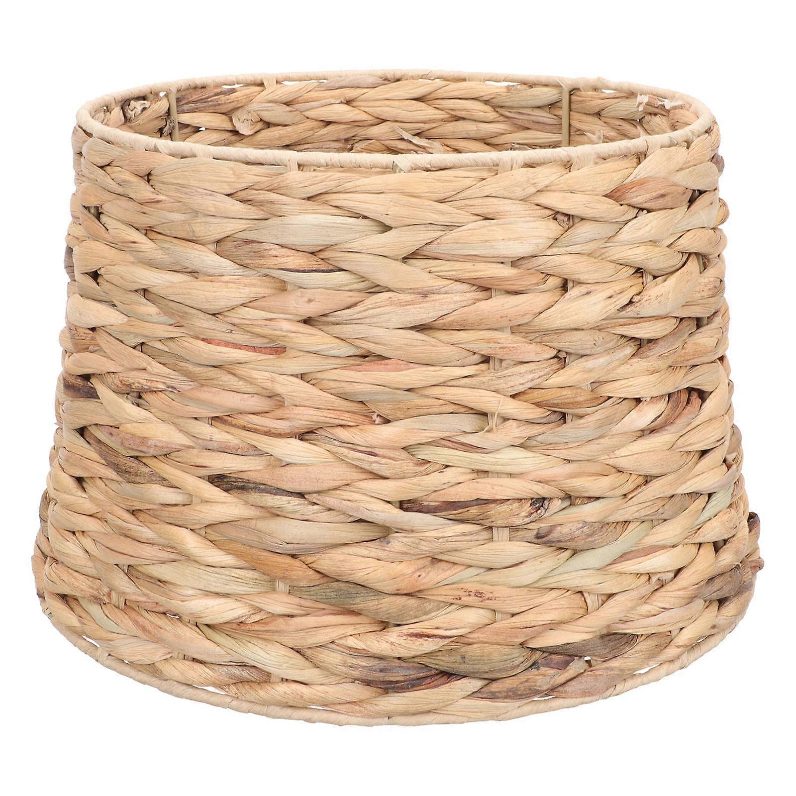 Handwoven Rattan Woven Lampshade Retro Shape Home Decoration 29.5x25.5cm Lighting 1Set
