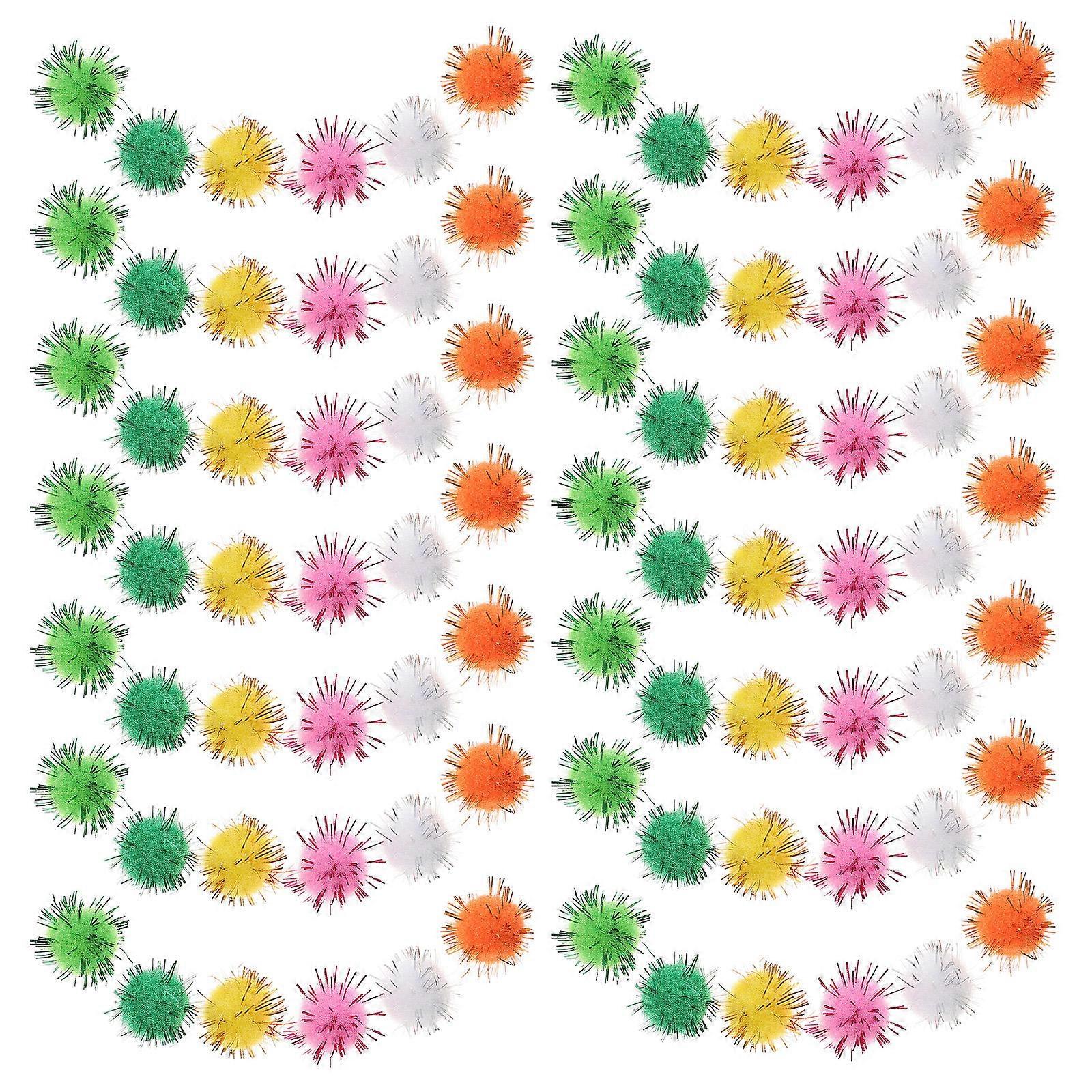 Bulk Pom Poms For Crafts Colored Pom Poms Assorted Color Handmade Crafts Round Fluffy 1000Pcs