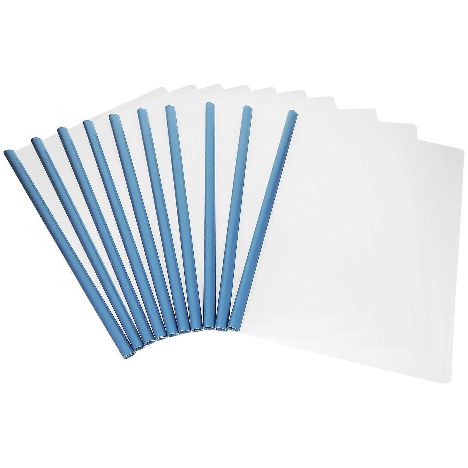 10pcs Report Covers, Multi Function Folders with Sliding Bars, Lightweight File Protectors for Office and School Organization