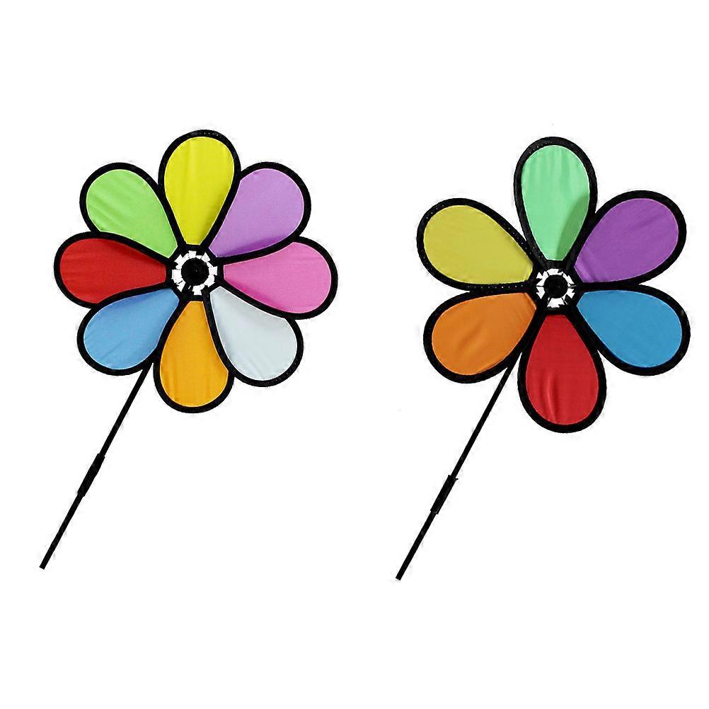 Durable Outdoor Windmill Decoration Set 2pcs Pinwheel Windmills for Garden, Parties, Events Bird Scare & Landscape Enhancement