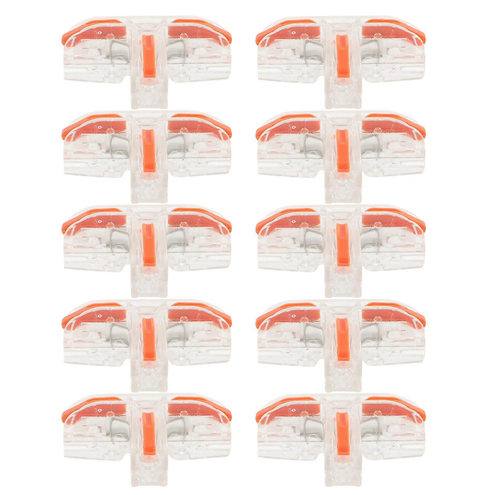 10pcs T-type Quick Splice Wire Connectors Copper Terminals Cable Connectors for Electrical Use Red
