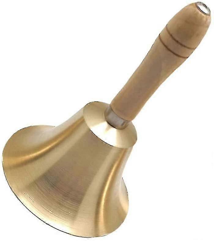 Solid hand Bell Mässing Bell Service Bell Trä Ringklocka för heminredning
