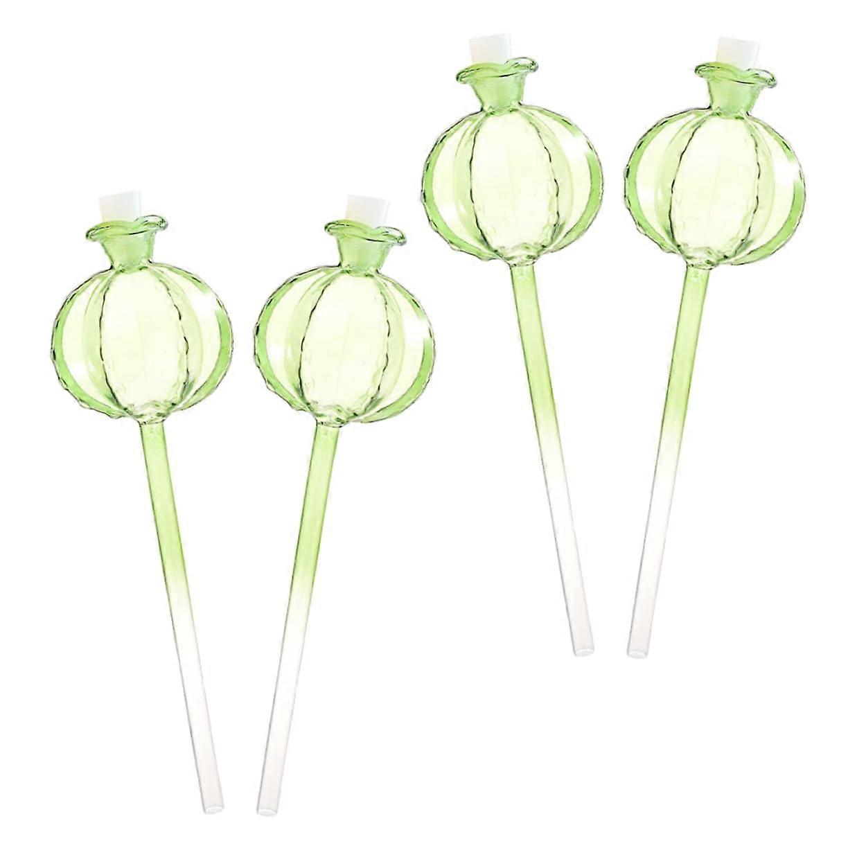 Plant Watering Ball Set Of 4 - Automatic Self-Watering Glass Balls For Plants, Keeps Soil Moist, Ref 2279, Clear Glass