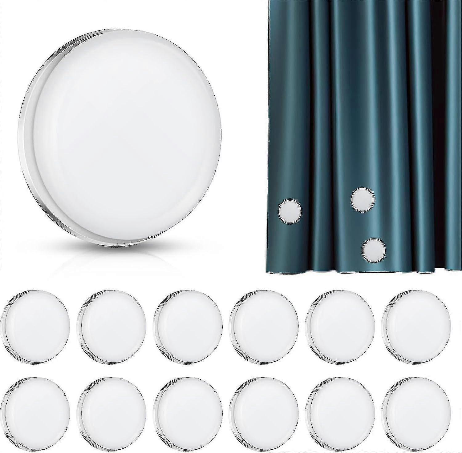 12pcs Strong Magnetic Shower Curtain Weights, Round Magnetic Curtain Weights, Prevent Curtain Liner From Blowing Around
