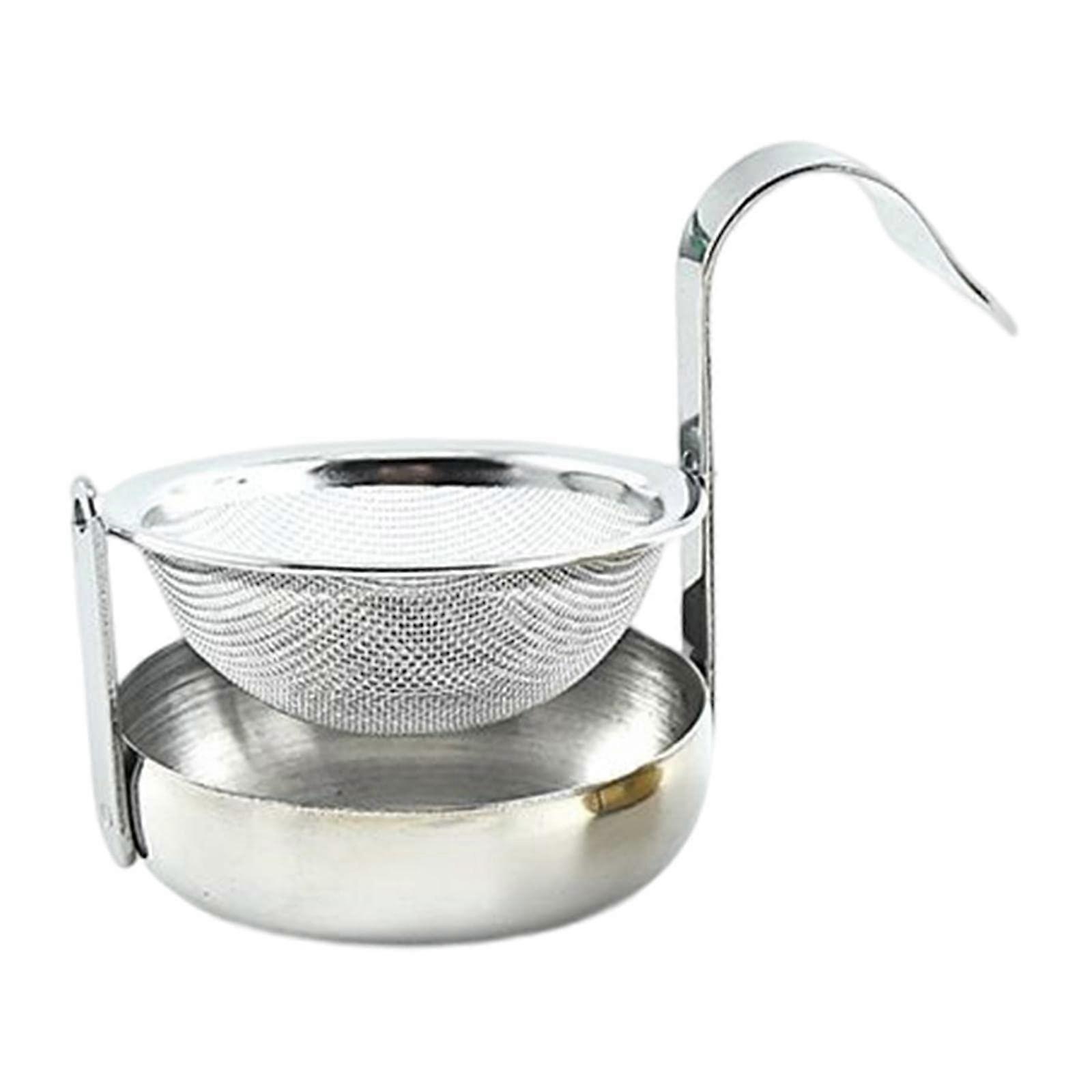 Rotating Tea Strainer Teaware Fine Mesh Portable Silver for Party Kitchen
