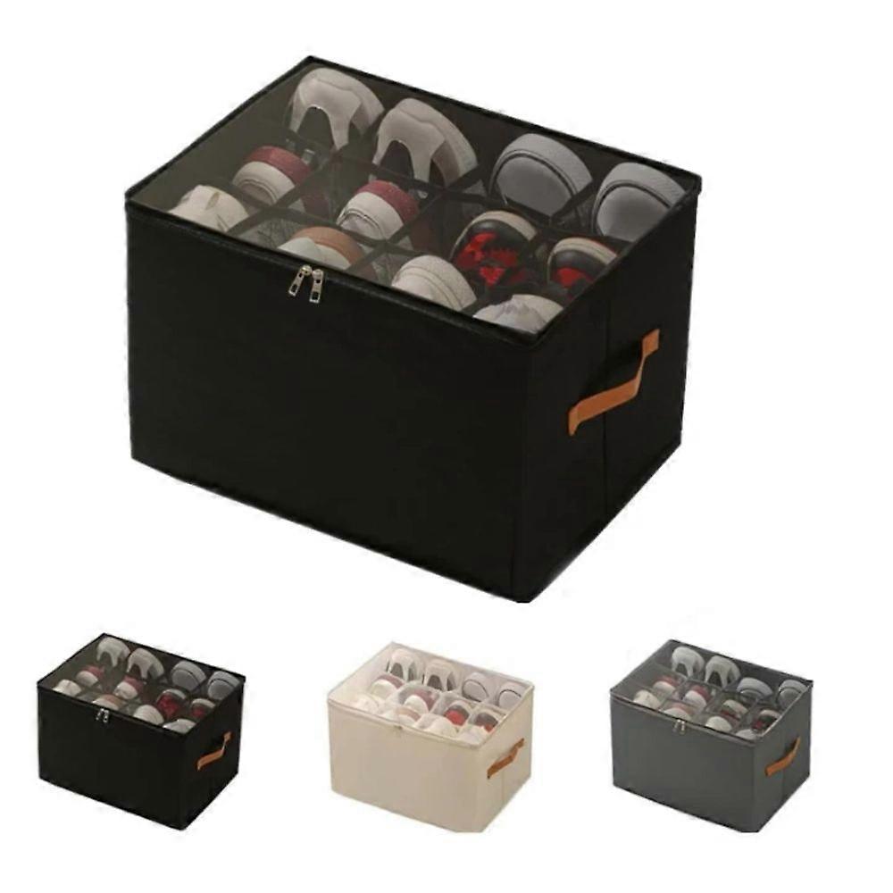 Emboadlie Fabric Shoe Organizer Storage Box,Collapsible Shoe Storage Organizer