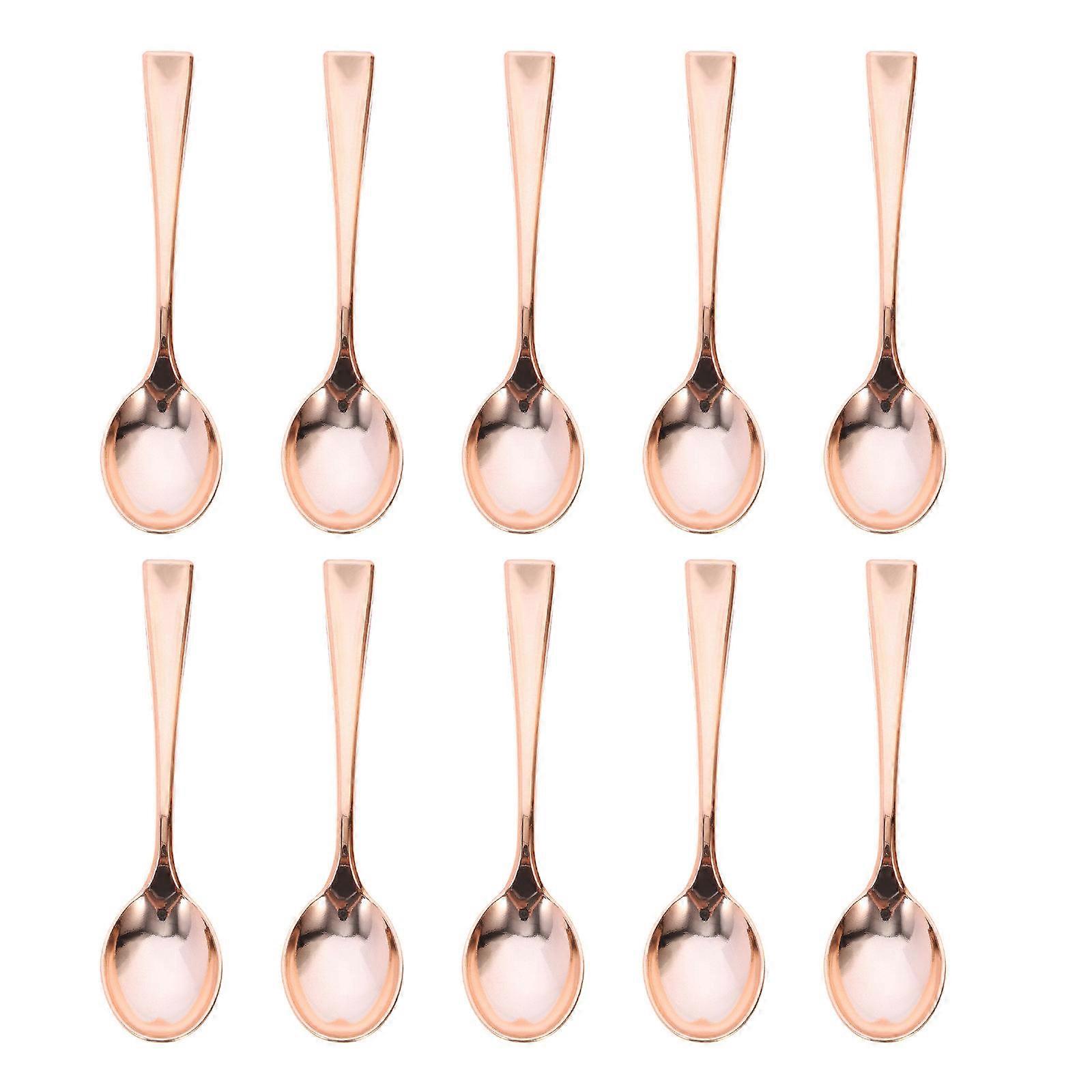 Spoon Plastic Spoons For Pudding-serving Cake-serving Appetizer-serving 24Pcs Rose Gold