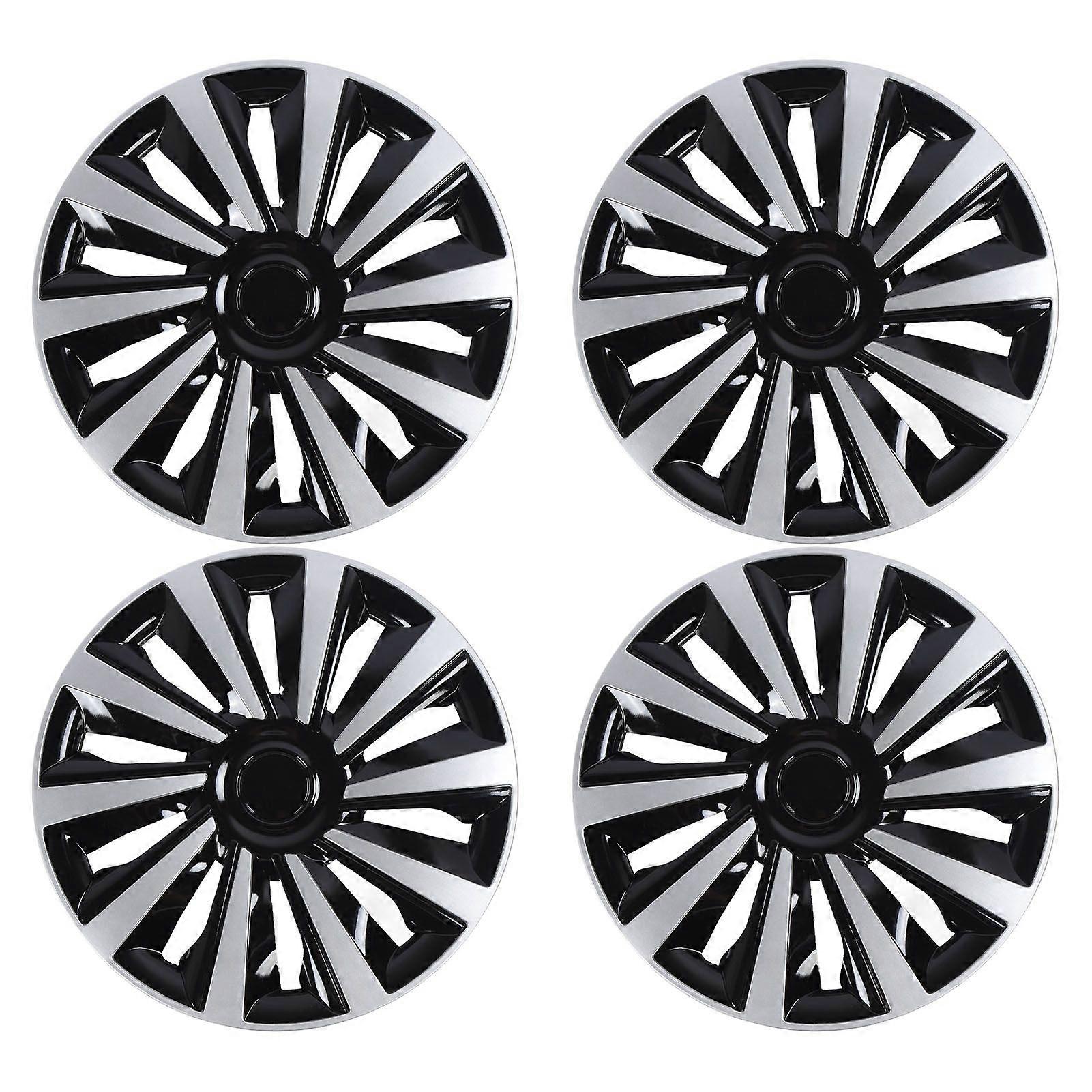 4Pcs 14in Car Hub Cap Fashionable Look Protective Scratch Resistant Wheel Hub Cap Cover for Fiesta Escort MK26221
