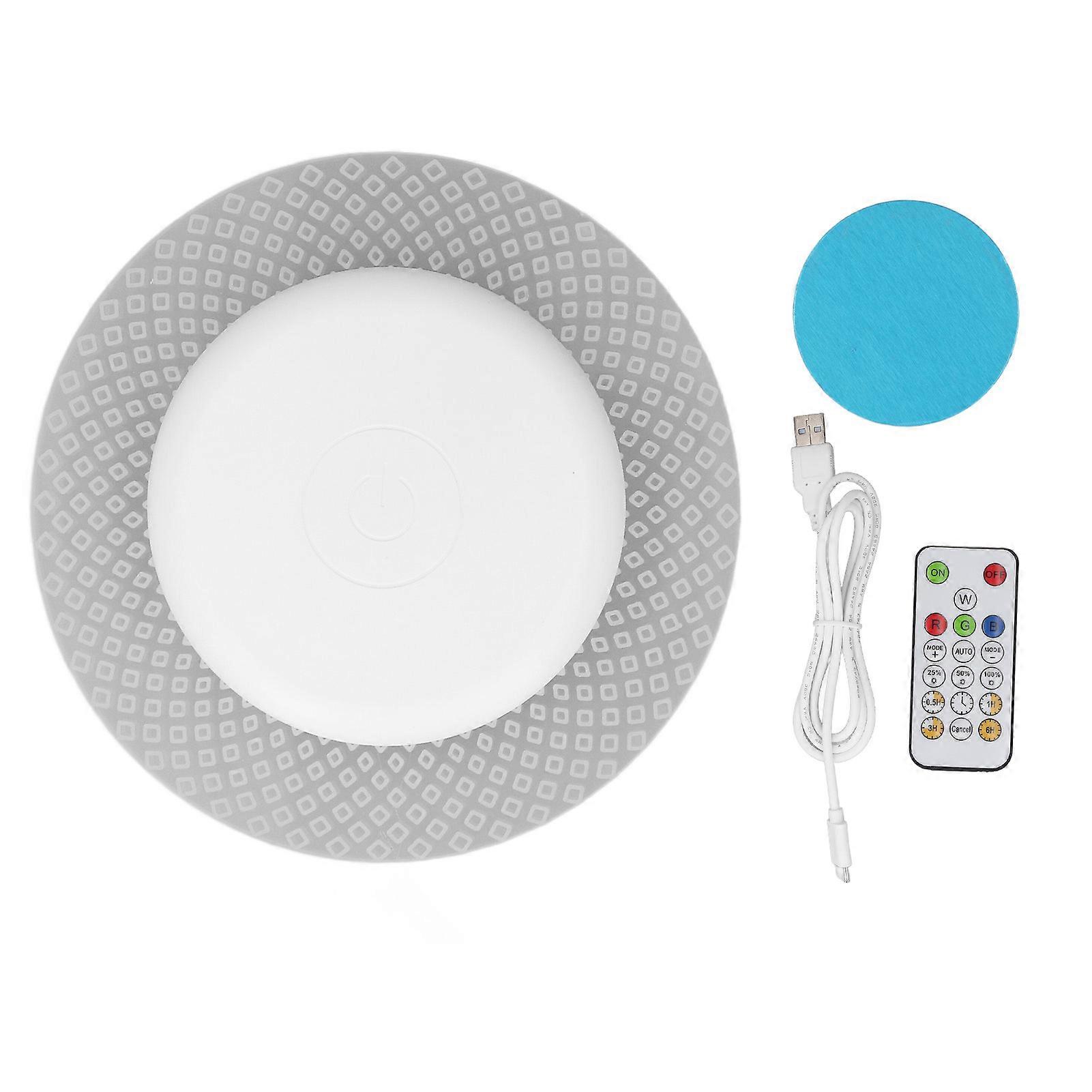 Applique murale LED rechargeable de forme ronde, 16 modes RVB, intensité variable, avec télécommande, pour chambre à coucher